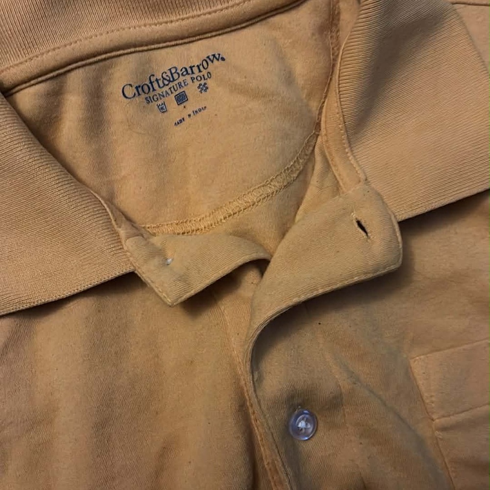 Croft & Barrow Men's Mustard Polo Shirt - Picture 2 of 3